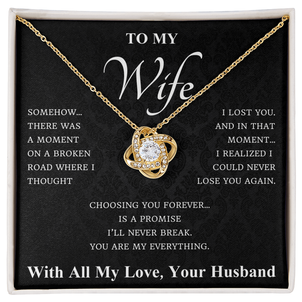 To My Wife – Almost Lost You Necklace Gift Set