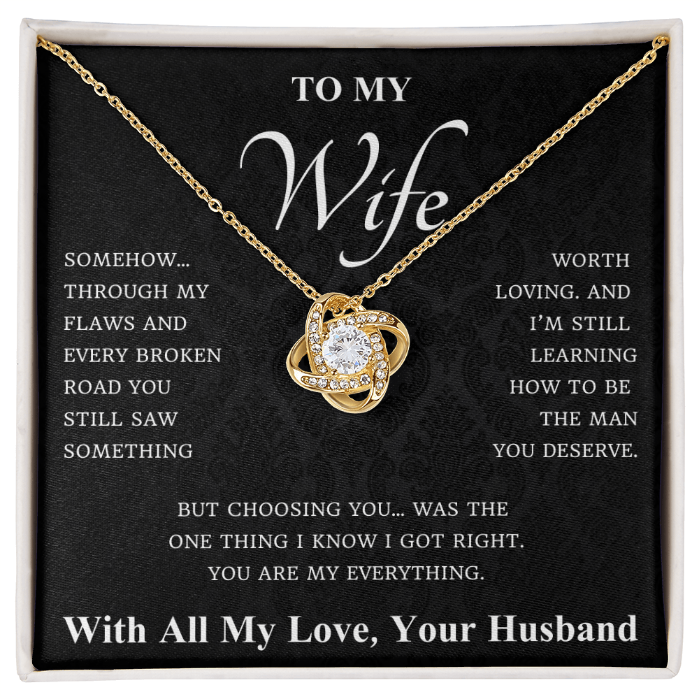 To My Wife – You Loved Me Anyway Necklace Gift Set
