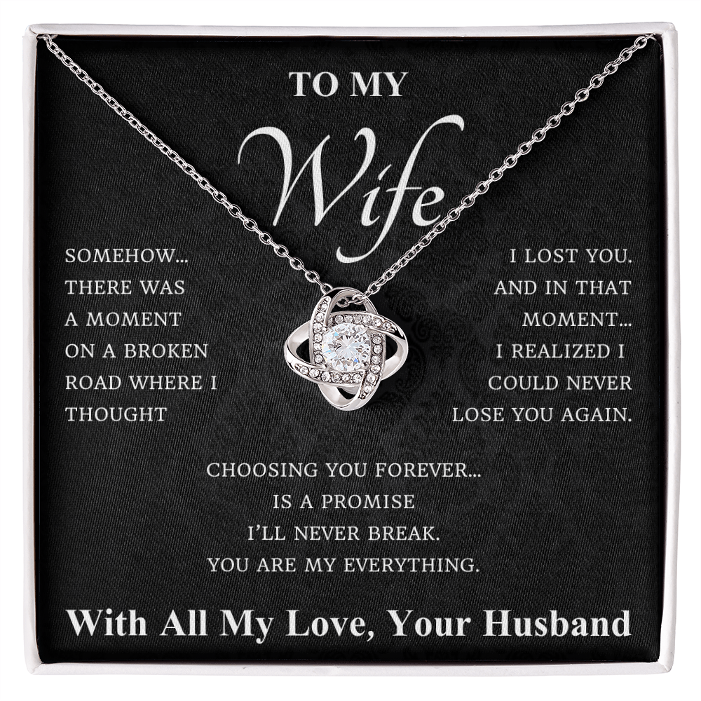 To My Wife – Almost Lost You Necklace Gift Set