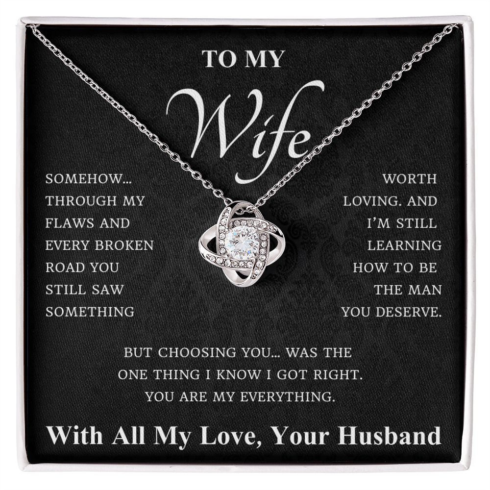 To My Wife – You Loved Me Anyway Necklace Gift Set