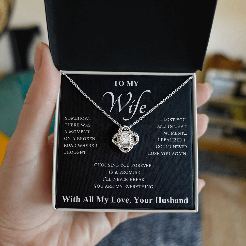 To My Wife – Almost Lost You Necklace Gift Set