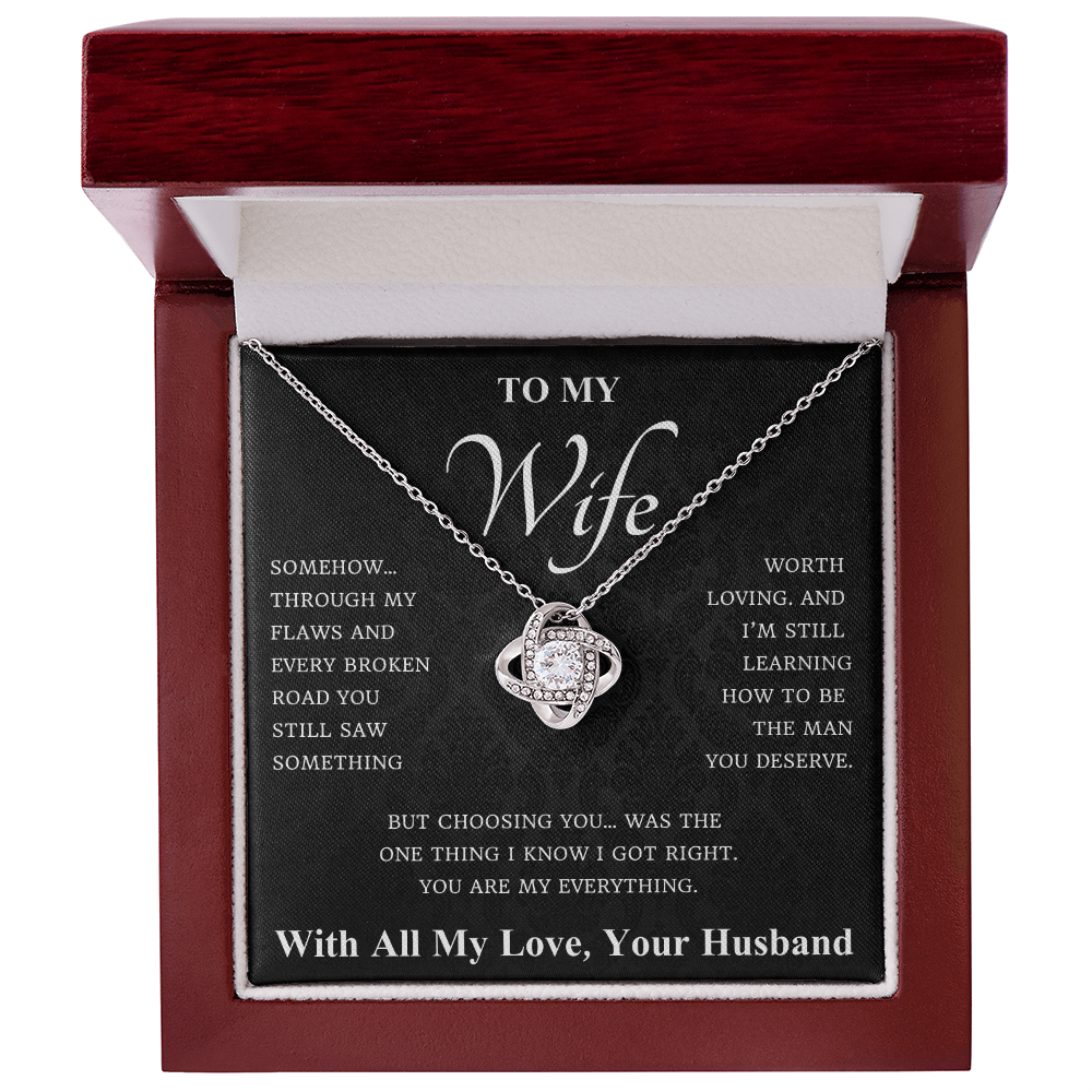 To My Wife – You Loved Me Anyway Necklace Gift Set